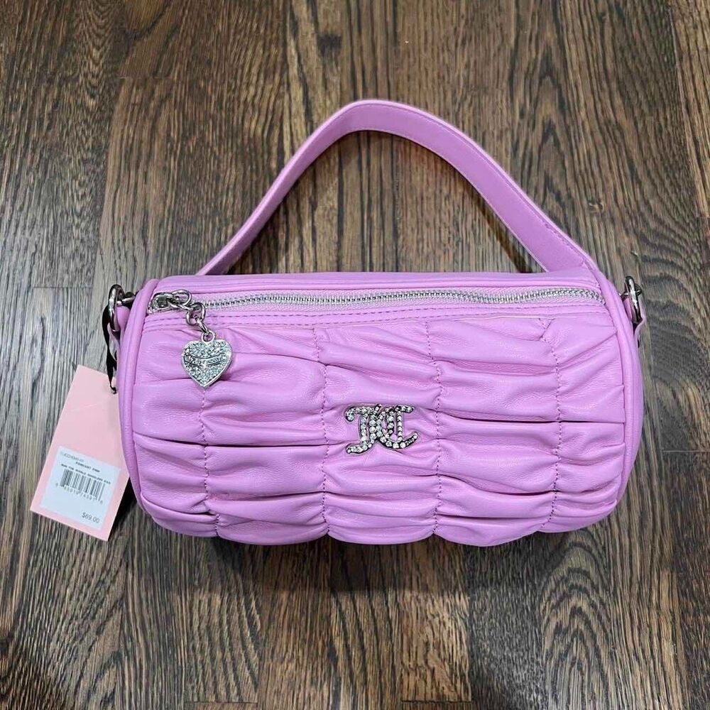 juicy couture βrun the worldβ shoulder bag in fondant pink/purple (NWT)